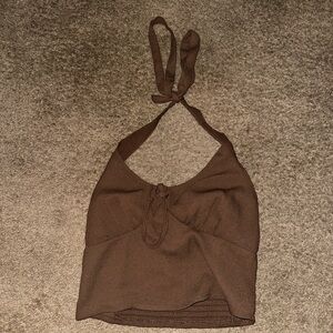 brown Hollister shirt